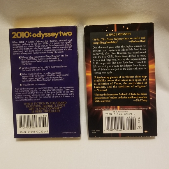 Famed scifi series: 2 Arthur C. Clarke Space Odyssey bks - Picture 2 of 4